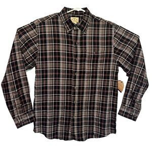 Blue Mountain Flannel Shirt Men's Medium Black Plaid Fall Country Work‎ Ware